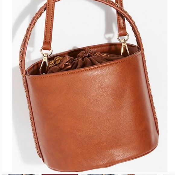 Free People Handbags - Free People Vivian Crossbody Bucket Bag in Brown